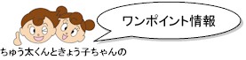ちゅう太くんときょう子ちゃんのワンポイント情報